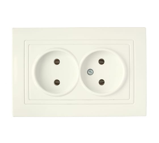 Фотография товара 'Bylectrica Розетка 2-местная СУ, серия УЮТ, бРС16-343 бежевый'