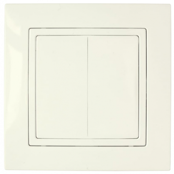 Фотография товара 'Bylectrica Выключатель 2-клавишный СУ, серия УЮТ, С510-861 бежевый'