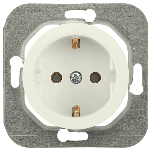Фотография товара 'Bylectrica Механизм розетки 1-местной СУ с заземляющим контактом, серия ПРОВАНС, РС16-1402 бежевый'