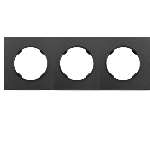 Фотография товара 'Bylectrica Рамка 3-х местная, квадрат серия ПРОВАНС квадрат, ЮЛИГ.735212.500 графит'