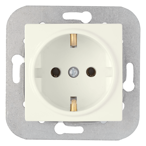 Фотография товара 'Bylectrica Механизм розетки с заземляющим контактом, серия УЮТ, РС16-530 бежевый'