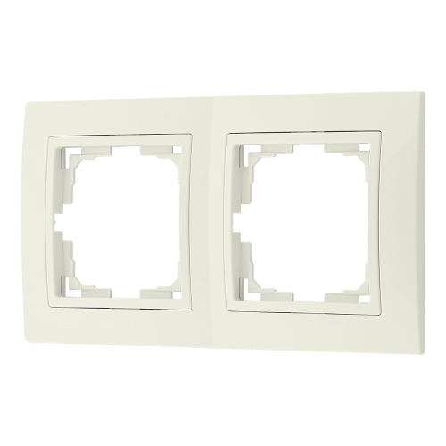 Фотография товара 'Bylectrica Рамка 2-х местная (с несъемной декор. вставкой), серия УЮТ, ЮЛИГ.735212.280-40бежевый'