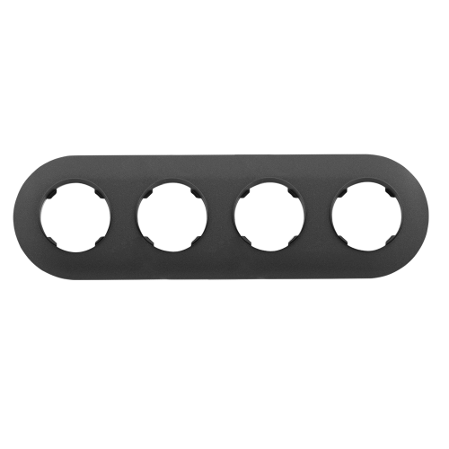 Фотография товара 'Bylectrica Рамка 4-х местная, круг, серия ПРОВАНС круг, ЮЛИГ.735212.503 графит'