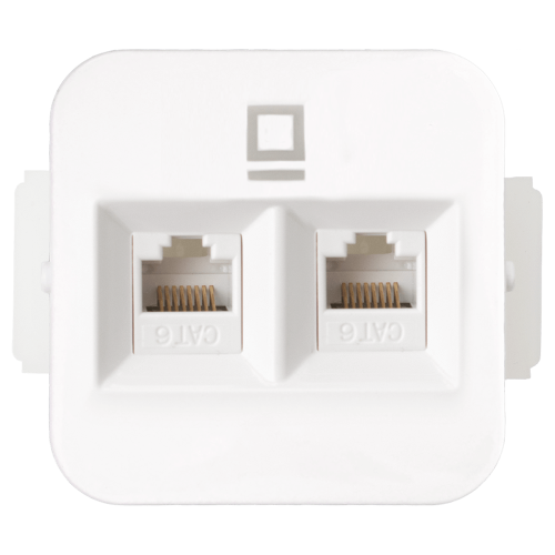 Фотография товара 'Bylectrica Механизм компьютерной розетки 2-местной, серия ГАРМОНИЯ, РК216-021'