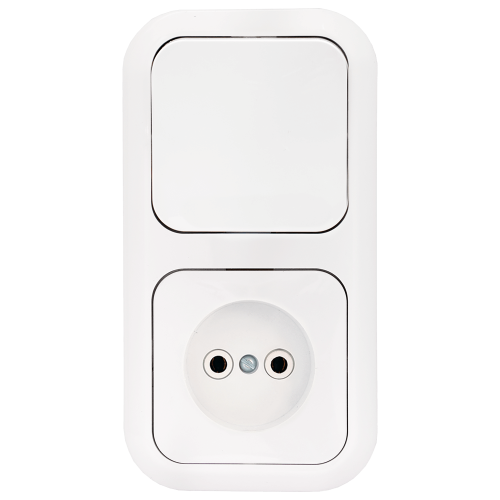 Фотография товара 'Bylectrica Блок 1 выключатель + розетка скрытой установки, серия ГАРМОНИЯ, В-РЦ-539'