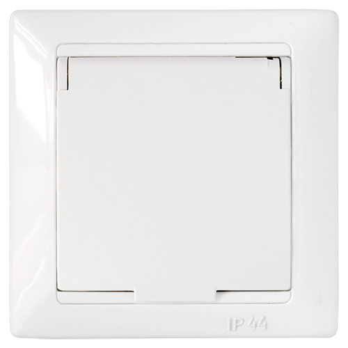 Фотография товара 'Bylectrica Розетка 1-местная СУ с заземляющим контактом IP44, серия СТИЛЬ, РС16-312'