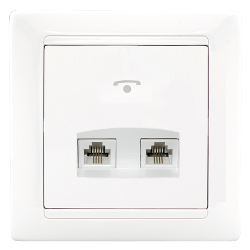 Фотография товара 'Bylectrica Розетка телефонная 2 гнезда, серия СТИЛЬ, ТР24-050'
