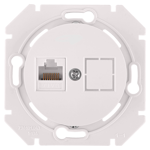 Фотография товара 'Bylectrica Механизм компьютерной розетки 1-местной кат 6е, СУ, серия ПРОВАНС, РК18-6311 перламутр'