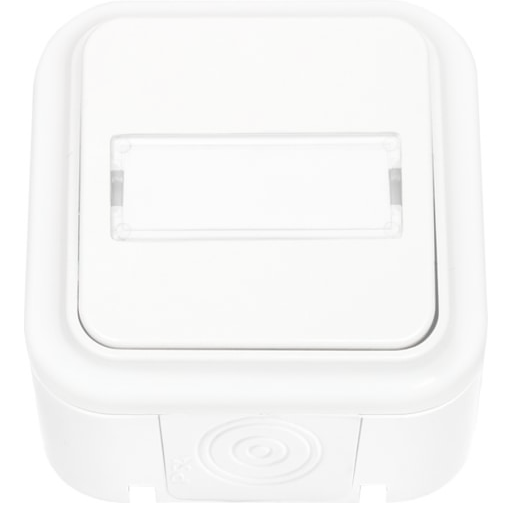 Фотография товара 'Bylectrica Выключатель 1-клавишный ОУ с биркой с самовозвратом IP54, серия ПРАЛЕСКА АКВА, А110-743'