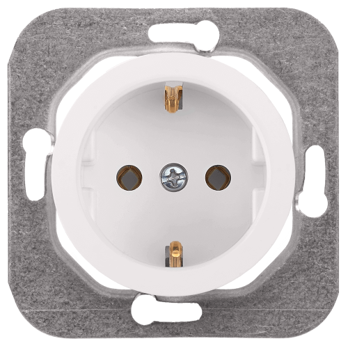 Фотография товара 'Bylectrica Механизм розетки 1-местной СУ с заземляющим контактом, серия ПРОВАНС, РС16-1402 перламутр'