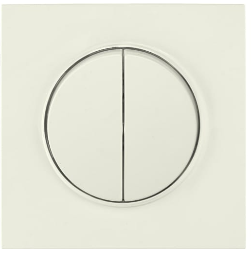 Фотография товара 'Bylectrica Выключатель 2-клавишный СУ, серия ПРОВАНС квадрат, С510-2302 бежевый'