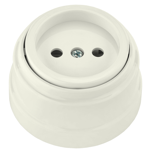 Фотография товара 'Bylectrica Розетка 1-местная без заземляющего контакта 16А ОУ, серия РЕТРО, РА16-0201 бежевый'