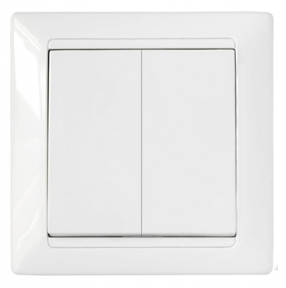 Фотография товара 'Bylectrica Выключатель 2-клавишный СУ IP44, серия СТИЛЬ, С510-829'