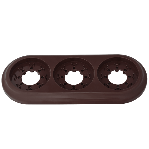Фотография товара 'Bylectrica Рамка 3-местная, серия РЕТРО, ЮЛИГ.735212.472 шоколад'