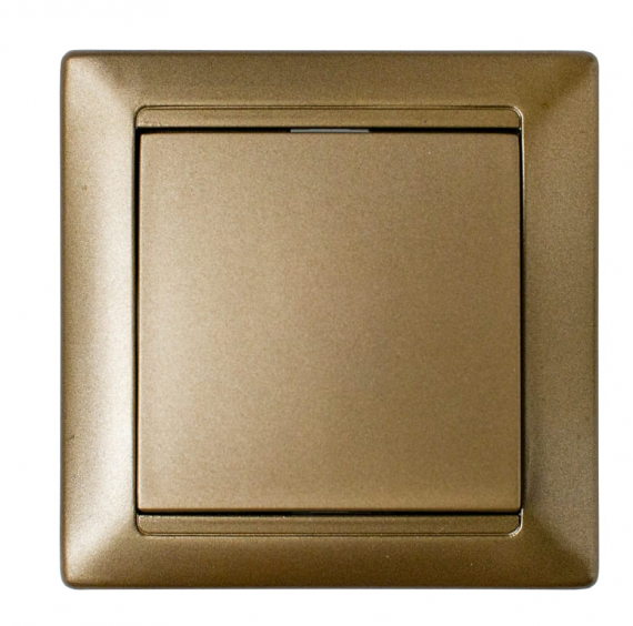 Фотография товара 'Bylectrica Выключатель 1-клавишный СУ проходной, серия СТИЛЬ, С610-807 бронза'