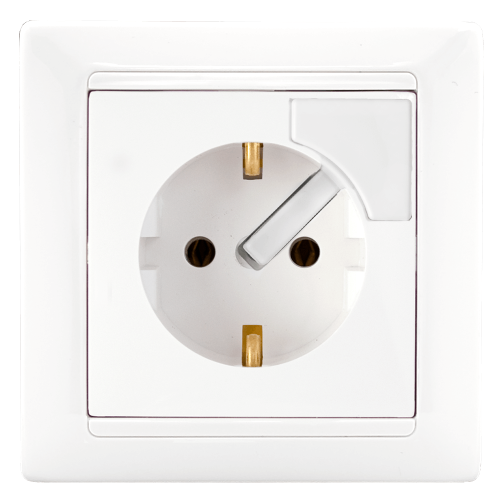 Фотография товара 'Bylectrica Розетка 1-местная СУ с заземляющим контактом с выталкивателем вилки, серия СТИЛЬ, РС16-368'