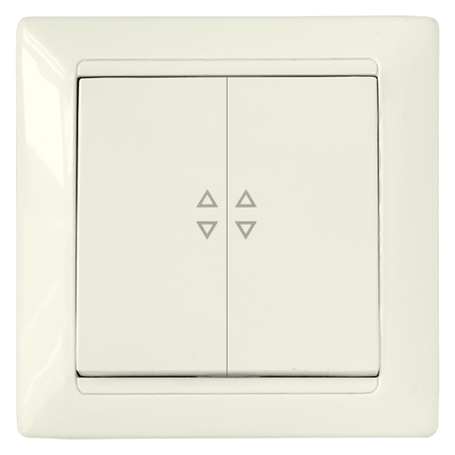 Фотография товара 'Bylectrica Выключатель 2-клавишный СУ проходной, серия СТИЛЬ, С(6+6) 10-847 бежевый'