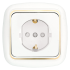 Фотография товара 'Bylectrica Розетка 1-местная СУ с заземляющим контактом со шторкой, серия ГАРМОНИЯ ЛЮКС, РС16-268 з'