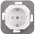 Фотография товара 'Bylectrica Механизм розетки 1-местной СУ с заземляющим контактом со шторкой, серия ПРОВАНС, РС16-1406 перламутр'