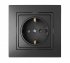 Фотография товара 'Bylectrica Розетка 1-местная СУ с заземляющим контактом, серия УЮТ, РС16-339 графит'