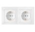 Фотография товара 'Bylectrica Розетка 2-местная СУ с заземляющим контактом со шторками на шинах, серия УЮТ, РС16-754'