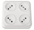 Фотография товара 'Bylectrica Розетка 4-местная ОУ, квадратная, серия ВАРИАНТ, РА16-0191'