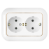 Фотография товара 'Bylectrica Розетка 2-местная СУ с заземляющим контактом, серия ГАРМОНИЯ ЛЮКС, РС16-239 з'