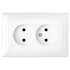 Фотография товара 'Bylectrica Розетка 2-местная СУ, серия СТИЛЬ, РС16-307'
